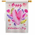 Patio Trasero 28 x 40 in. Valentines Bouquet House Flag with Spring Double-Sided Vertical  Banner Garden PA4179075